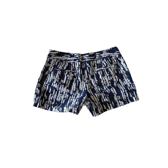 Ann Taylor Loft Linen/Cotton Blend Shorts Navy White Women's 4 - Picture 2 of 4